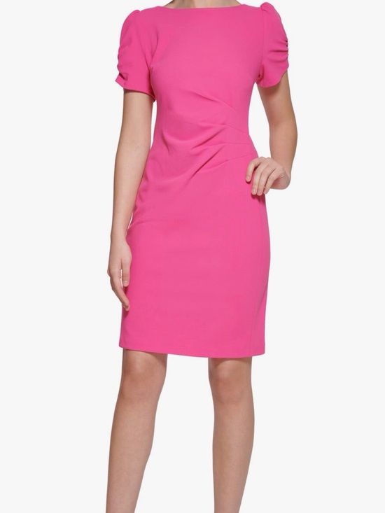Karl Lagerfeld Dresses & Skirts - Side Ruched Scuba Crepe Sheath Dress